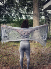 Crochet pocket shawl