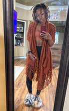 Crochet pocket shawl