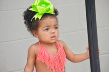 Reversible Girls Fringe Bathing Suit/ halter top