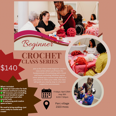 Crochet beginner 4-week class series
