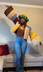 Granny square bomber jacket