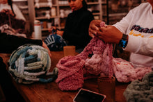 Hand crochet loops and lattes class