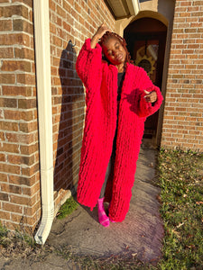 Chunky yarn jumbo duster/robe
