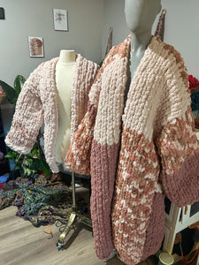 Chunky yarn jumbo duster/robe