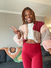 Granny square bomber jacket