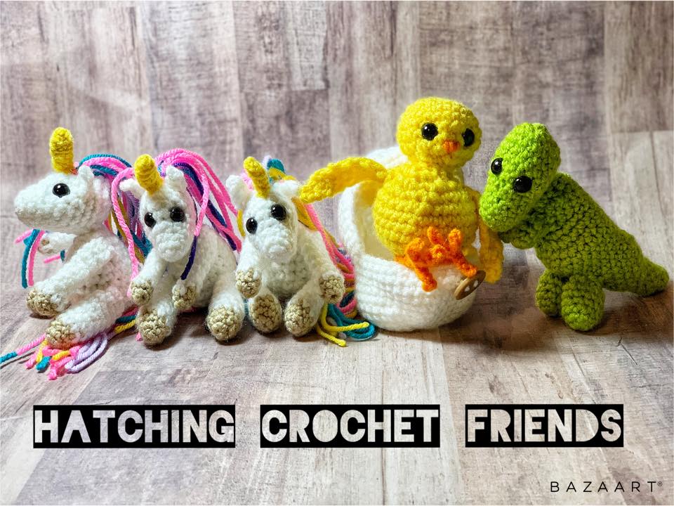 Crochet Hatching  Unicorn Friend
