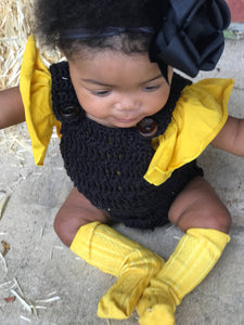 Crochet Baby Button Romper