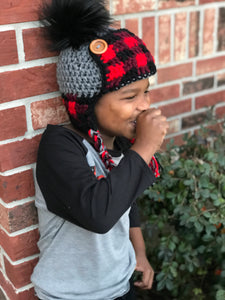 Buffalo Plaid Trapper Hat