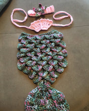 a multi color crochet mermaid tail