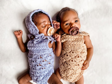 Crochet Baby Button Romper