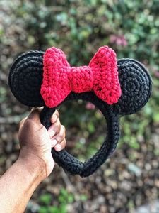 Black mouse ears crochet me this 